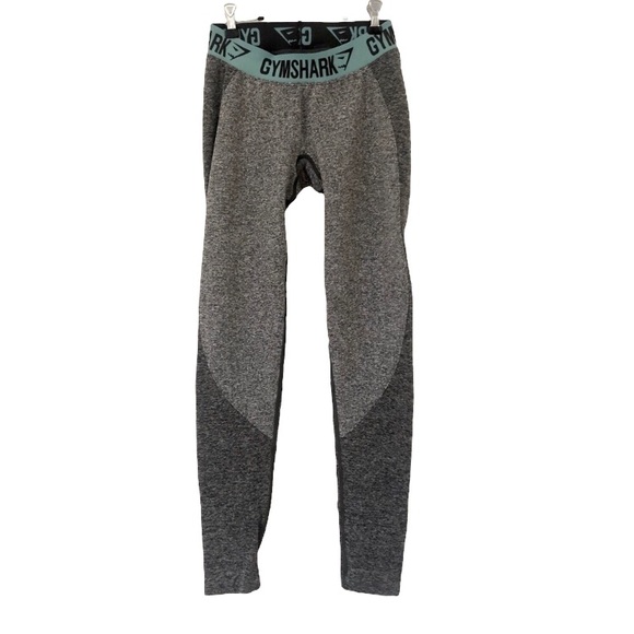 Gymshark Gray and Teal Full Length Leggings - Picture 1 of 4